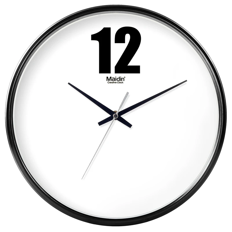 Maidin Classic Simplicity Modern design Digital Wall Clock Silence Quartz Sweep movement Safety for Bedroom Home Decor 30cm12'' | Дом и