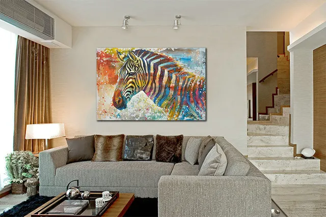 Wildlife Wall Art Print Plus 100 Hand Painted Zebra Canvas Oil Wildlife Wall Art Print Plus 100 Hand Painted Zebra Canvas Oil Painting Home Decor Picture