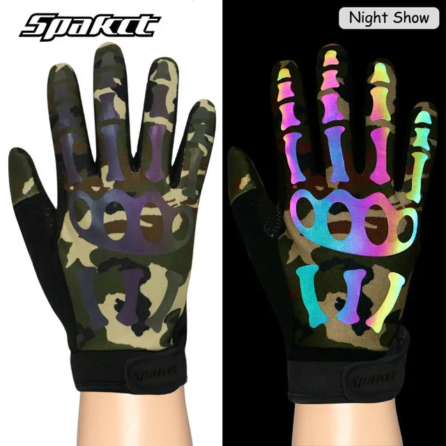 SPAKCT светоотражающие велосипедные перчатки коготь привидения походные перчатки для кемпинга противоскользящие беговые велосипедные перчатки для спорта на открытом воздухе мужские и женские перчатки - Цвет: S17G03 NO 05