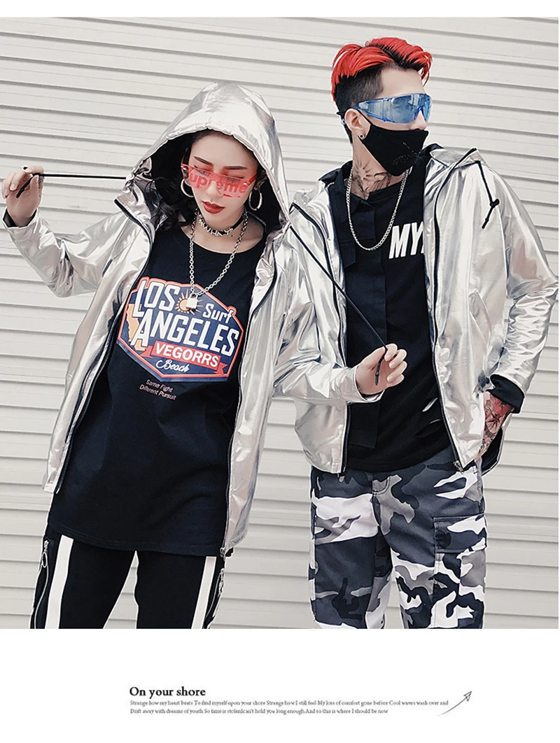 Korean Hip Hop Jacket Man 2018 Hood Windbreaker   (5)