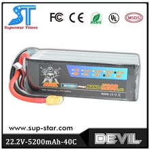 Происхождения дьявол 22,2 v 5200mAh 40c литиевая батарея Квадрокоптер