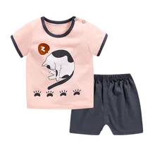 New Style 2PCS Cotton Suit Baby Boys Girls Clothes Children Summer Toddler Boy Clothing Sets Cartoon 2019 Kids Tops Shirt Shorts New Style 2PCS Cotton Suit Baby Boys Girls Clothes Children Summer Toddler Boy Clothing Sets Cartoon 2019 Kids Tops Shirt Shorts