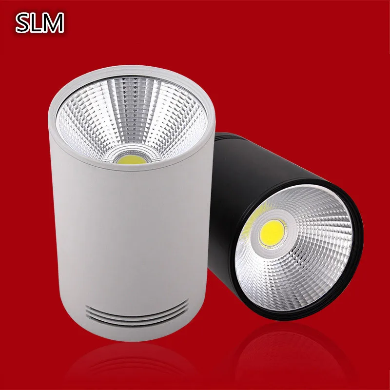 

AC90-260Vwhite/black Dimmable COB LED downlights surface mounted downlight 5W7W9W12W15W20W 30W COB surface mounted spot lights