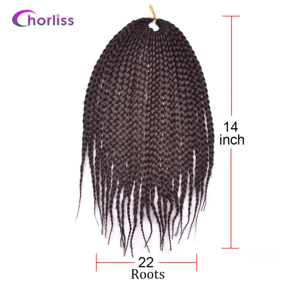 Chorliss 14 &quotкоробка синтетические плетеные Наращивание волос 22 корни/pc Вязание