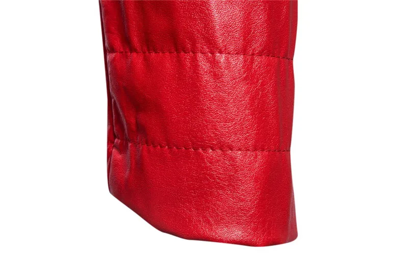 AOWOFS стеганые кожаные куртки мужские осенние модные Мотоциклетные Куртки мужские красные дизайнерские кожаные пальто размера плюс европейский стиль