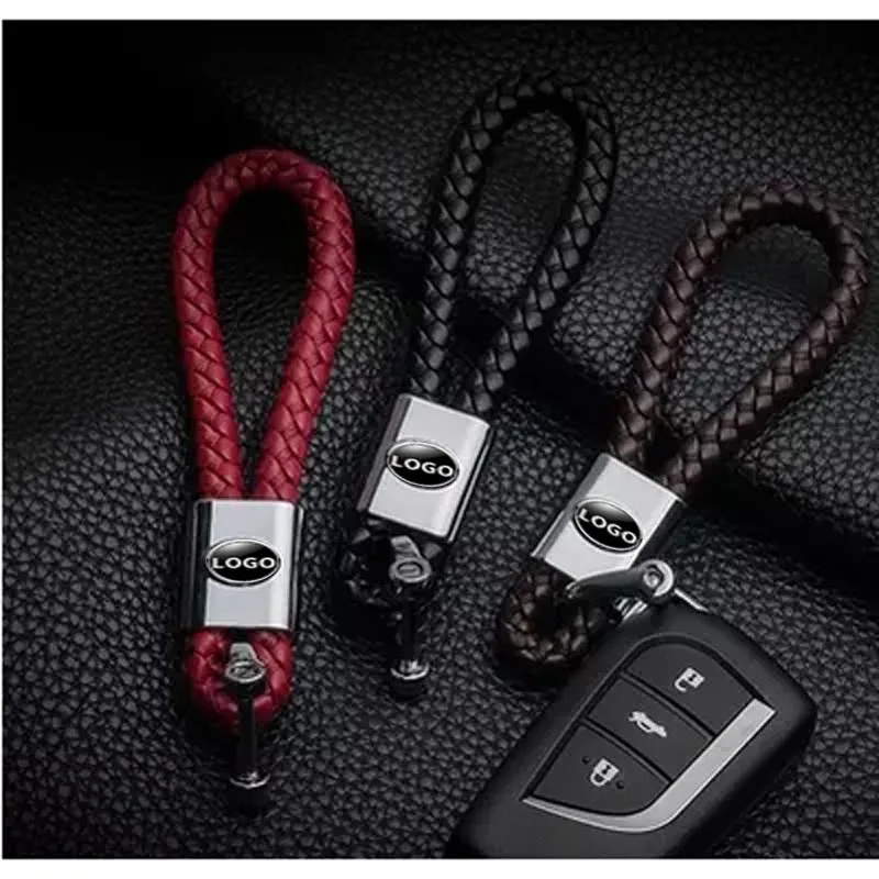 

Business Keychain Braided Genuine Leather Zinc Alloy Car Key Ring For BMW 1 2 3 4 5 6 7 Series X1 X3 X4 X5 X6 F30 F34 F10 F07