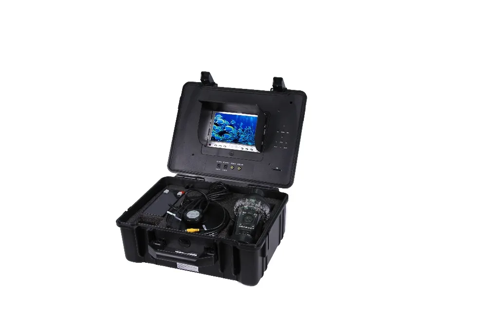 100 м водонепроницаемый 600TVL 360 градусов вращающийся Рыбалка Камера 7 дюймов видеорегистратор AV эндоскопа Камера