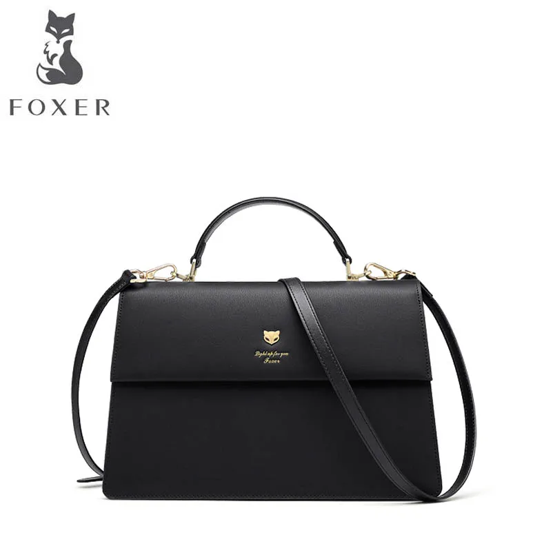 

FOXER 2019 New women leather bag fashion luxury schoudertas dames famous brand designer shoulder bag Handbags