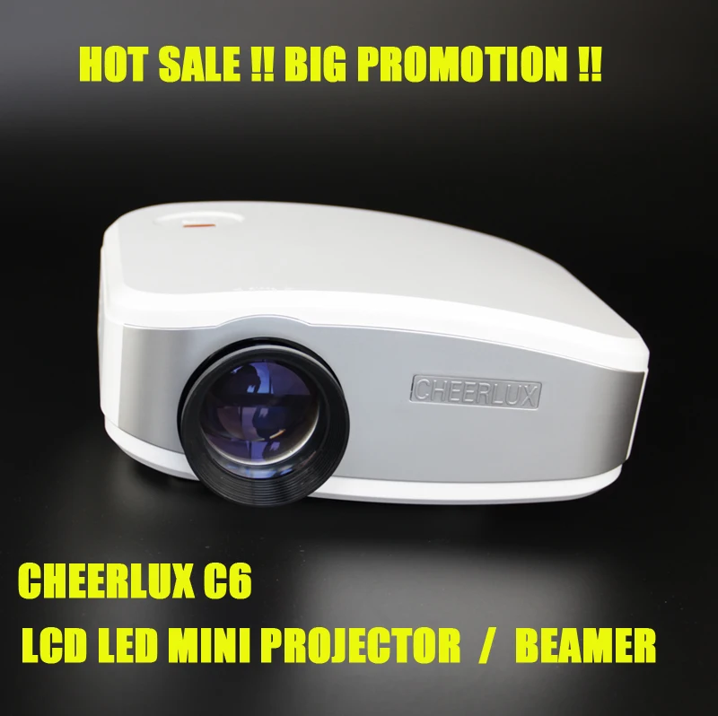 CHEERLUX C6 Mini LED&LCD Projector 800x480 Pixels 1200 Lumens Home