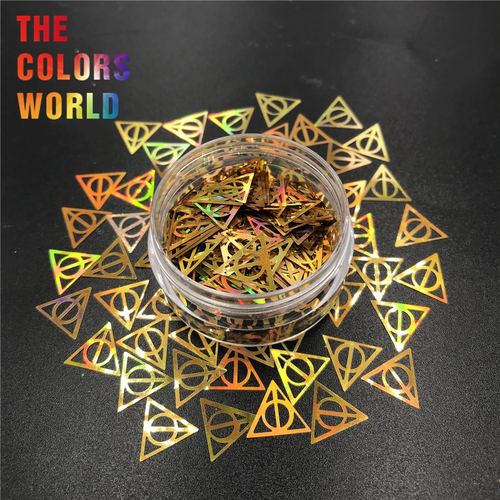 

Hollows Triangle 10MM Nail Glitter Nail Art Decoration Makeup Handwork Tumblers Craft DIY Accessoires Festival Party Supplier