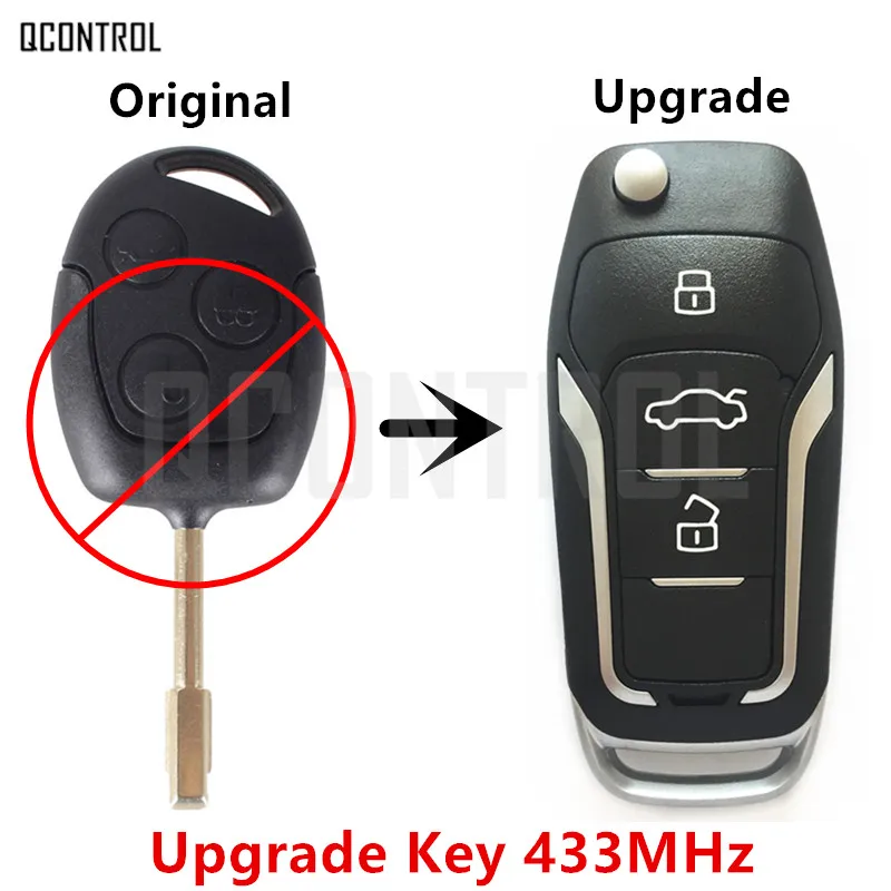 QCONTROL обновленный Автомобильный Дистанционный ключ для Ford Focus C Max D Mondeo Fiesta Galaxy Fusion
