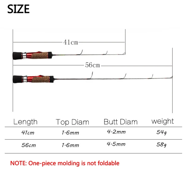 Мини-удочка для подледной рыбалки, зимняя карбоновая легкая Выдвижная телескопическая удочка, Удочка s