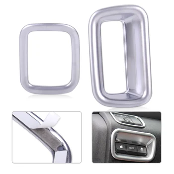 

DWCX 2Pcs Inner Car Styling Chrome Plated ABS Plastic Light Lamp Switch Button Cover Trim Decor Fit For KIA Optima K5 (JF) 2016