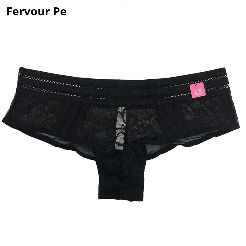 

Fervour pe Women Briefs Middle-waist Hollowing out Sexy lace High-end underwear Panties Ladies' Lingerie A19083