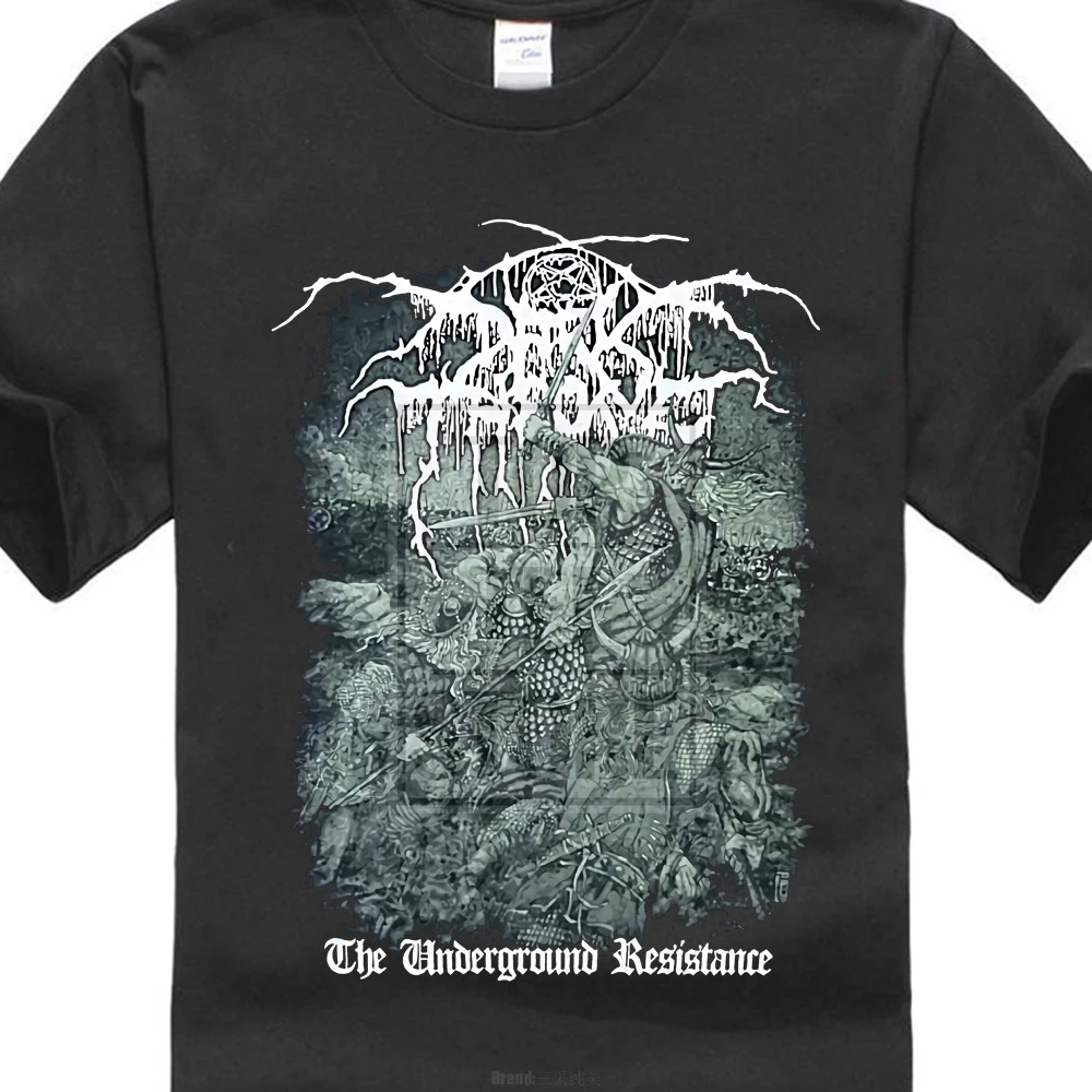 

Darkthrone Underground Resistance Shirt S M L Xl Black Metal T Shirt Dark Throne Youths Slim Cotton Plus Size