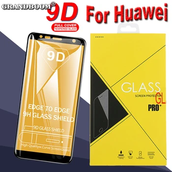 

100pcs 9D Curved Full Cover Tempered Glass For Huawei Honor V20 20 20i 10 Lite 9S 9E 8S 8X Max HD Anti-Scratch With Yellow Box