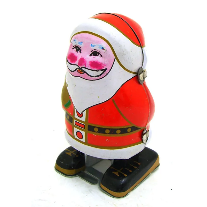 Классический Рождественский жестяной робот заводные игрушки Санта Клаус заводная оловянная игрушка для детей и взрослых обучающая Коллекция подарков