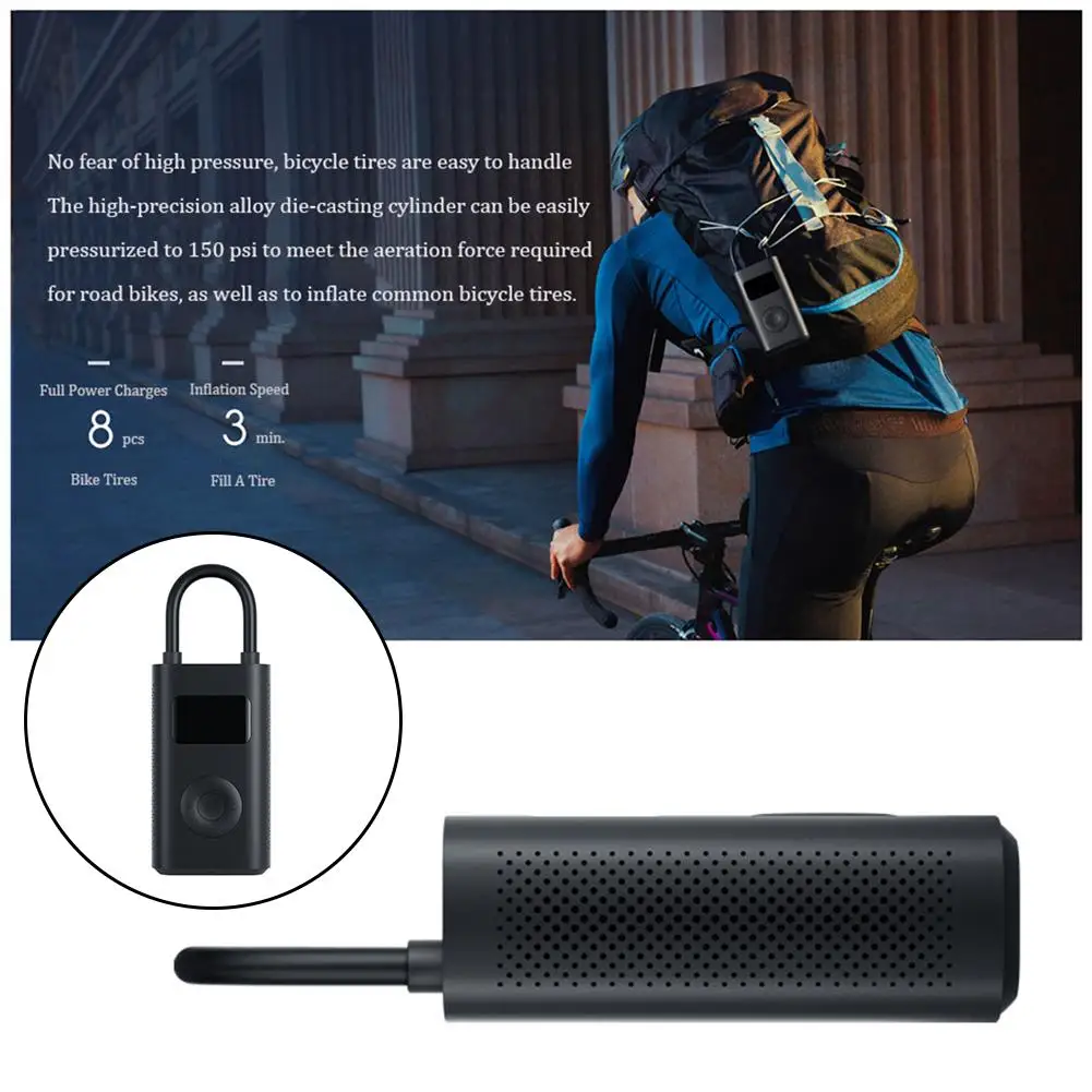  Newest Portable Smart Digital Tire Pressure Detection Electric Inflator Pump for Xiaomi Mijia Bike 