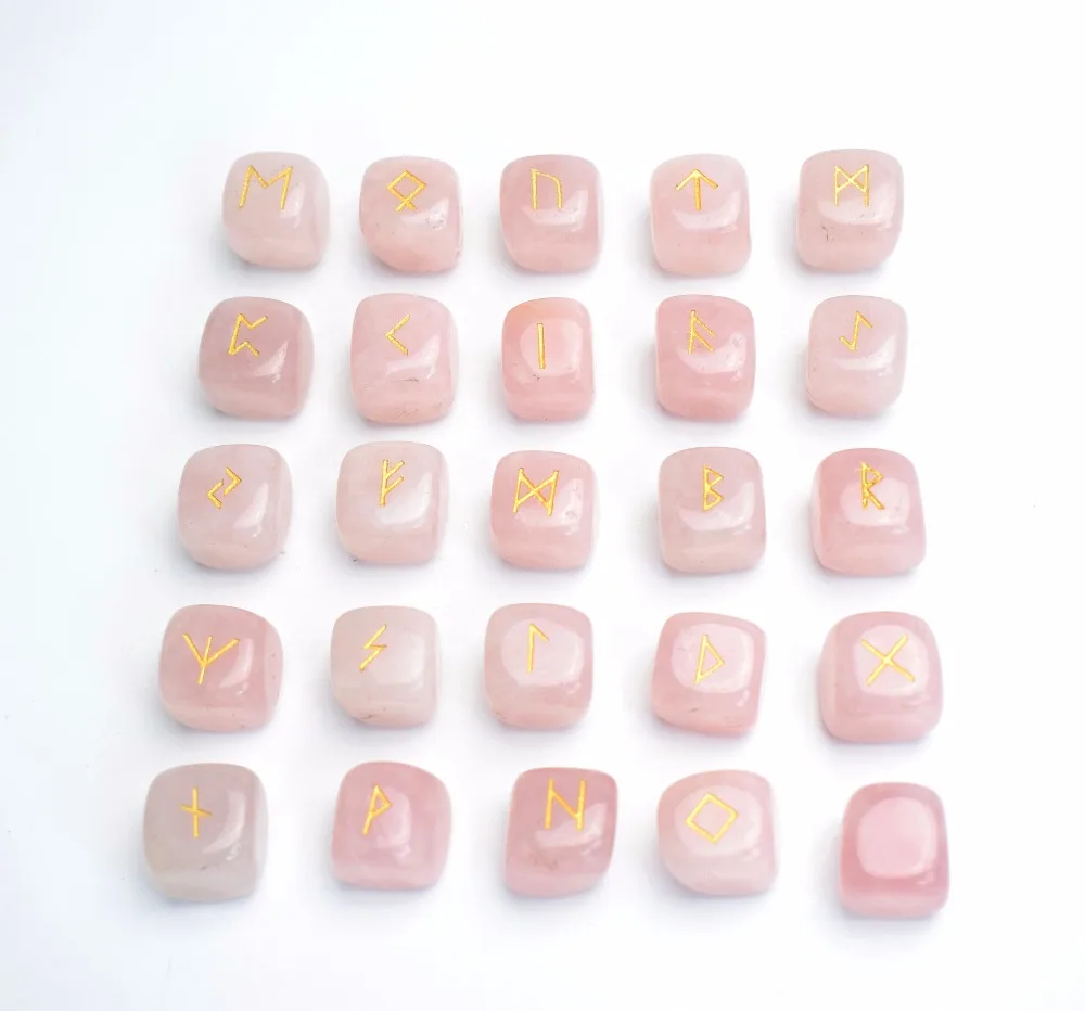 Rose Quartz Rune Stones (1)