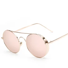 Vintage Retro gafas de Sol Mujeres Ronda Círculo Gafas de Sol de Lujo de Alta Calidad Para la Mujer mujer Señoras UV400 gafas de sol Populares