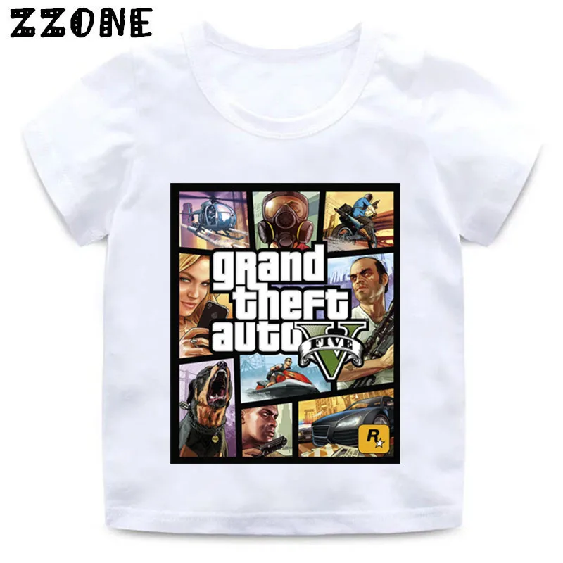 Kids Gta Street Fight Long With Gta 5 T Shirt Baby Summer Fashion T-Shirt Ragazzi E Ragazze Vestiti A Maniche Corte, Hkp2180