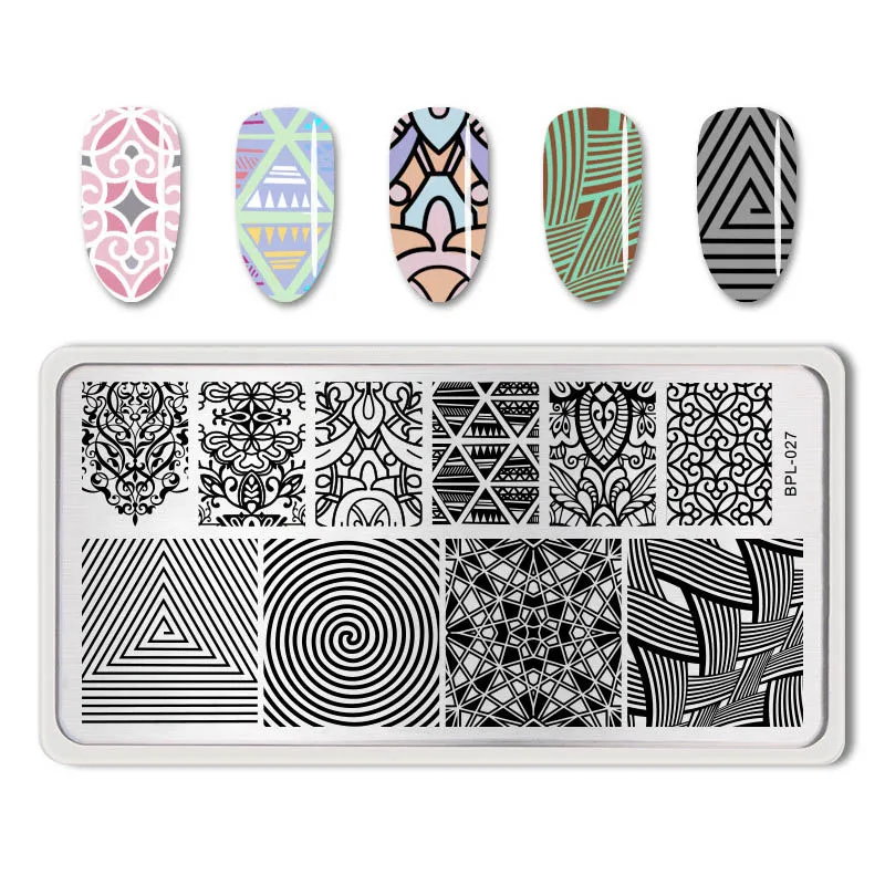 BORN PRETTY Nail Stamping Plates Lemon Watermelon Tropical Punch Patterns DIY Image Printing Plate Nail Art Template Manicure - Color: Pattern 6