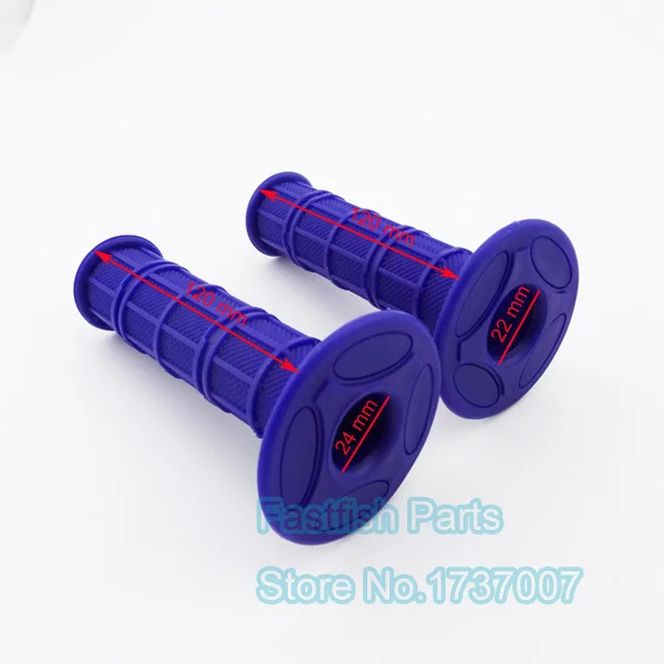 light blue handlebar grips