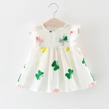 Baby Birthday Party Dresses for Baby Girls 2018 Summer Newborn Girl Princess Print Dress Kids Clothes Toddler Girls Clothing littlemandy shark baby girls summer enfant princess dress 2018 new costumes for kids clothing print jersey clothes brand dresses