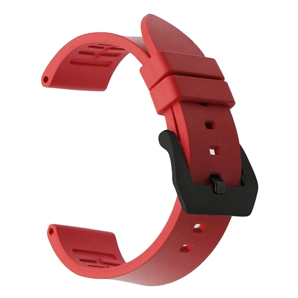 24 мм фторкаучуковый ремешок для часов для sony Smartwatch 2 SW2 Suunto траверс из нержавеющей стали ремешок для часов браслет на запястье - Цвет ремешка: Rose Red B