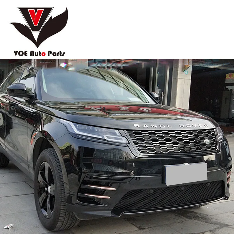 Velar ABS черный глянец Передняя гоночная сетка решетка решетки для Land Rover Range Rover Velar