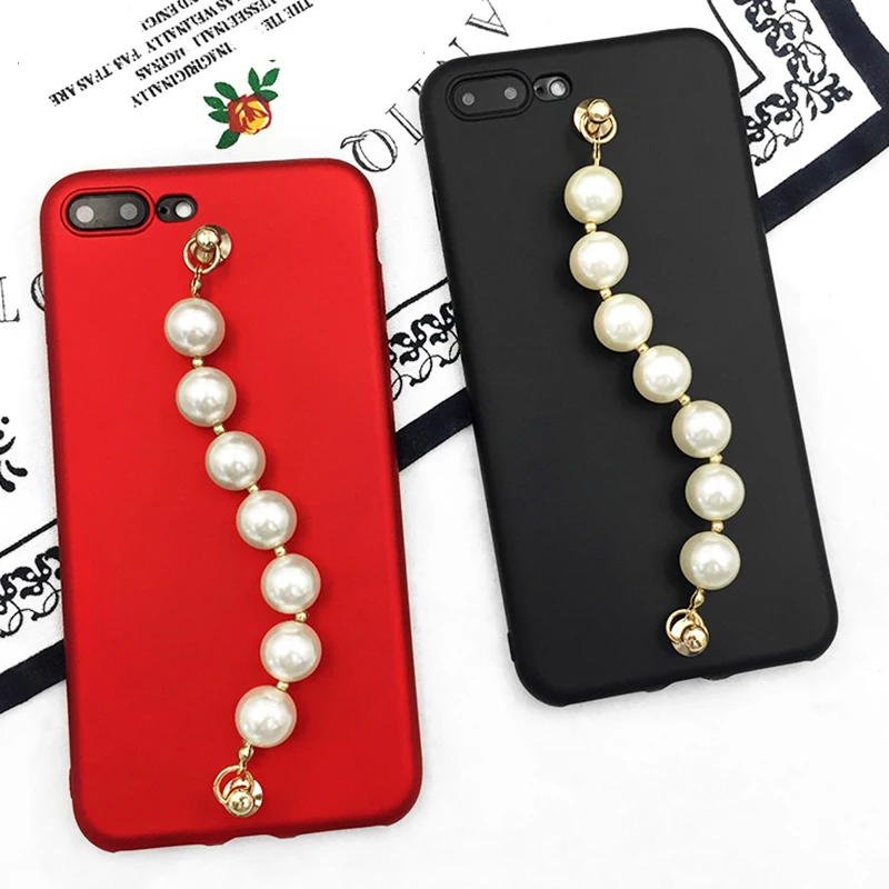 LOVECOM-New-Shining-Candy-Color-DIY-Luxury-Bling-Glitter-Pearl-Chain-For-iphone-6-6S-Plus