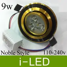 Благородный стиль светодиодные нишевые лампы для потолка 9 Вт 650lm светодиодная лампочка габаритов теплый/холодный белый 60 угол луча 3 года гарантии CE UL