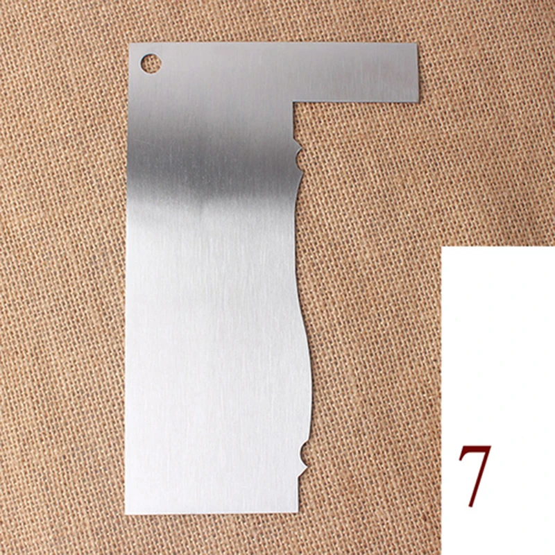 Stainless Steel Fondant Scraper Different Shapes Baking Pastry Spatulas Cream Scraper Cake Smoother Butter Knife Dough Cutter 8