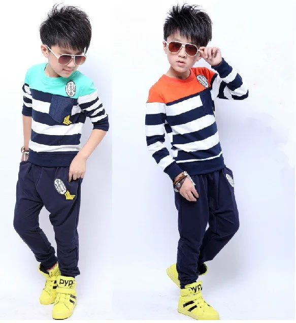 7 male child sports set spring and autumn clothing 2017 spring 8 9 10