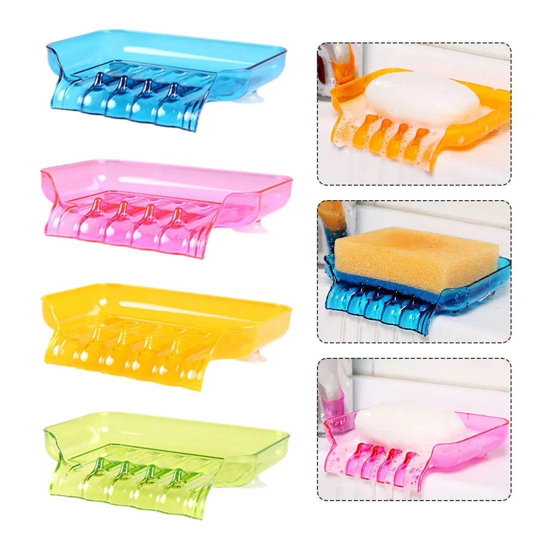 ملحقات الحمام البلاستيك حامل الصابون الإبداعية الصابون طبق تخزين المنبر المطبخ أداة الحاويات حمام أداة
