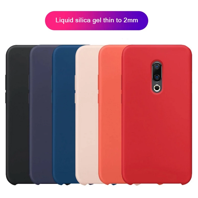 

Original Case For Meizu 16th 16Plus Cover Liquid Silicone Slim Matte Soft Phone Cases For MeiZu 16th 16X Full ShockProof Coque