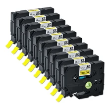 10 шт. 12 мм черный на желтом Tze631 ленты этикеток совместимые Brother p-touch принтеры Tze-631 tze 631 tz631 для tze этикетки принтер