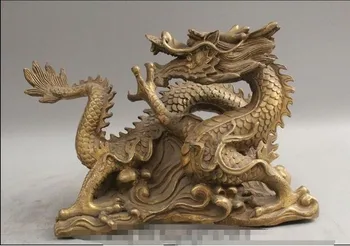 

YM 308 7"China Folk Feng Shui Zodiac Year Dragon Play Bead Statue Sculpture