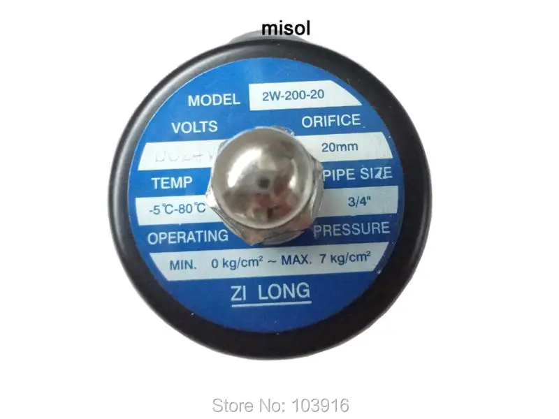 Misol Новые DC 24 V Электрический электромагнитный клапан G3/"(BSP) для Воздух Вода газ Дизель