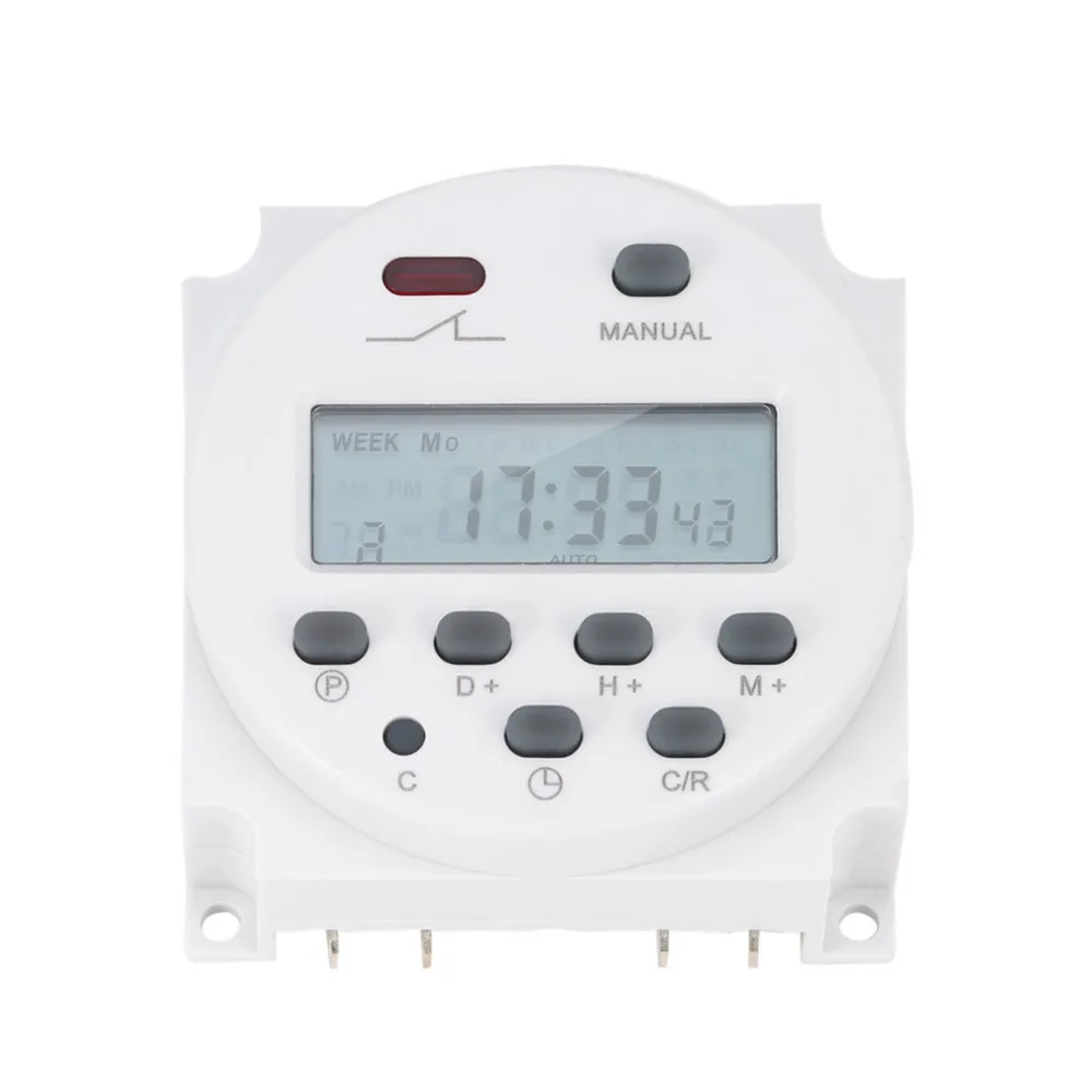 

Brand New Arrival LCD Digital Power Programmable Timer AC 12V 16A 4.4VA Time Relay Switch Top Sale Hot Sale