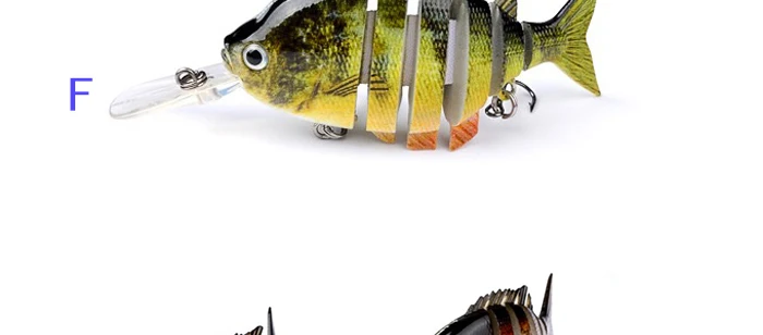 Fishing Lures Jointed Bionic 6 Segments 10cm 13.6g Artificial Lures Perch Walleye Pike Sunfish Hard Bait Fishing Tackle  (11)