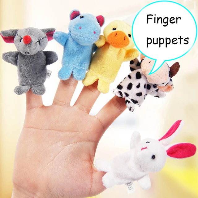 10PCS Animal Finger Puppet Plush Toy for Children Baby Favor Dolls Tell Story Props Cute Cartoon Fingerdoll Kids Soothing Baby 3