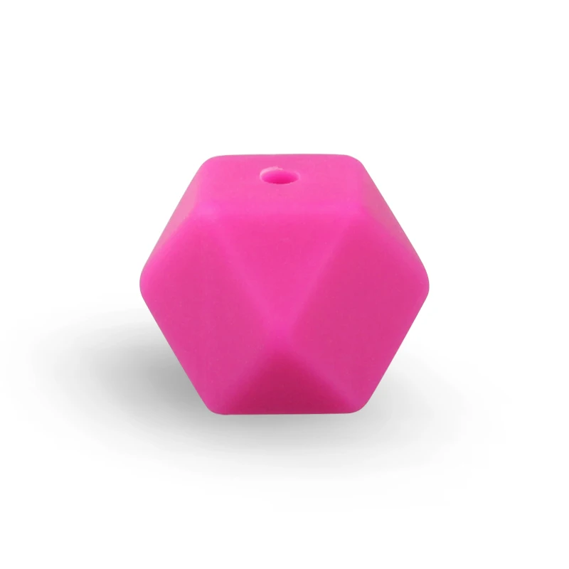 Keep& Grow 50 шт. 14 мм Силиконовые шестигранные шарики BPA Бесплатно Детские Прорезыватели Детские Жевательные Силиконовые бусы для прорезывания зубов игрушки DIY цепочка для соски - Цвет: 5