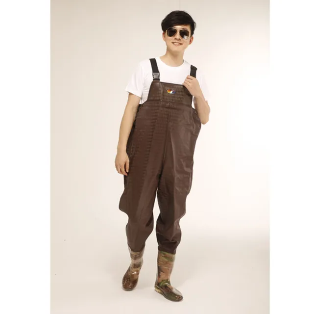 Us 5636 36 Offeu38 46 Outdoor Waterproof Fishing Wader Pants Men Women Non Slip Boots Play Water Beach Hunting Wading Chest Cargo Pvc Trousers In