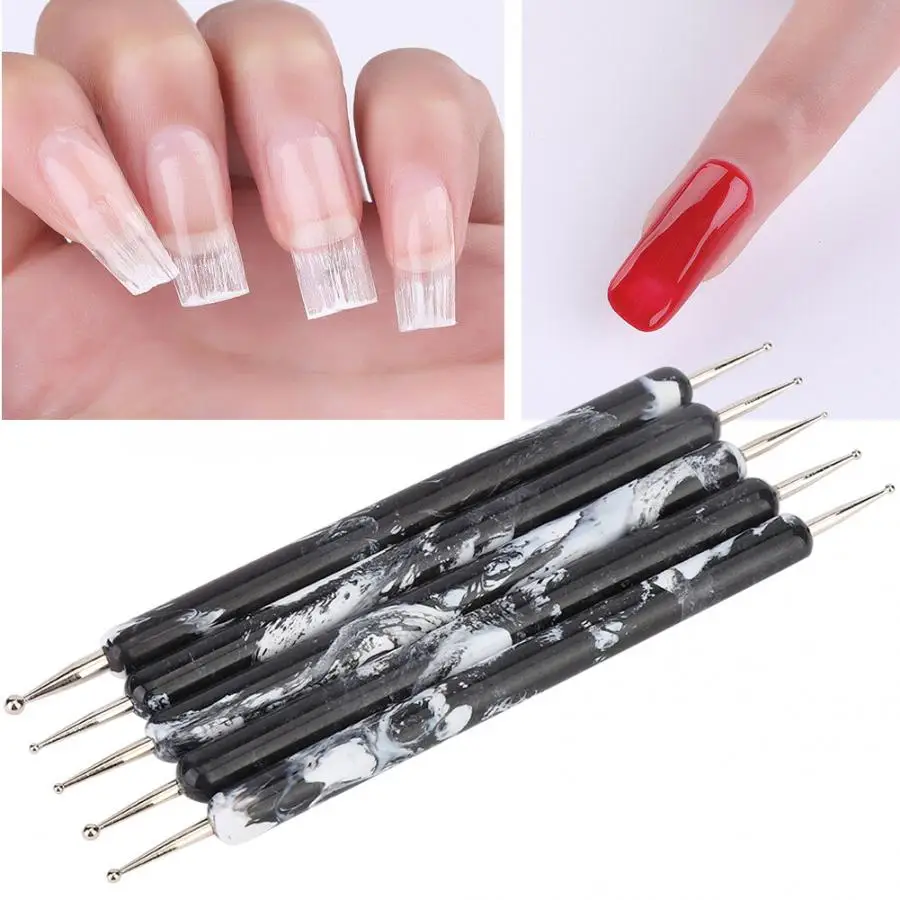 

5Pcs/set Double-ended Crystal Dotting Manicure Tools Painting Dot Pen Nail Art Paint Kit