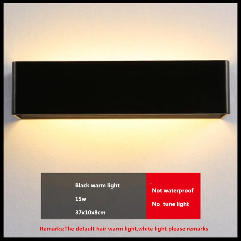 

Modern Minimalist LED Wall Lamps Aluminum Bedroom Bedside Lamp Creative Bathroom led Lights 15W led indoor wall Lighting Sconce