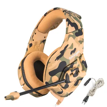 

ONIKUMA Gaming Headphones Headset Camouflage PS4 Bass Game Earphones Casque with Mic for PC New Xbox One Tablet Mobile Phone