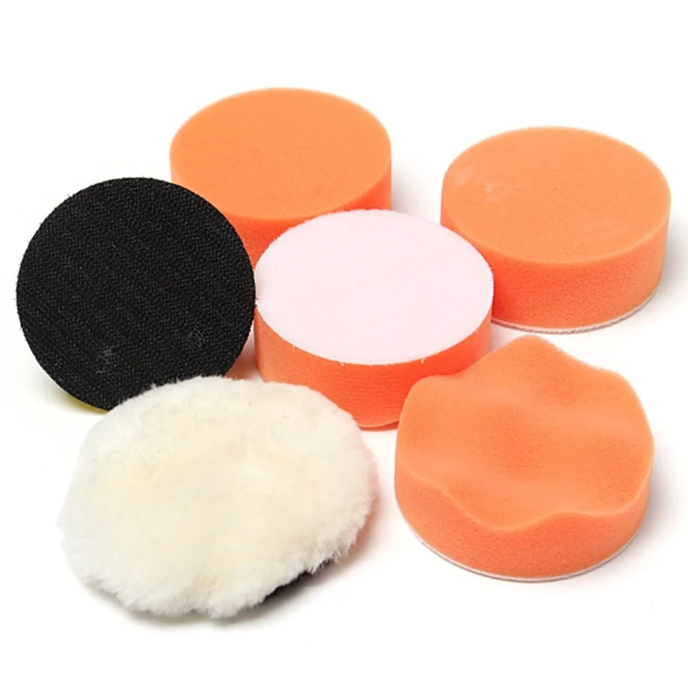 7pcs/set 3 inch sponge cloth Buffing Pad Auto Car Polishing sponge