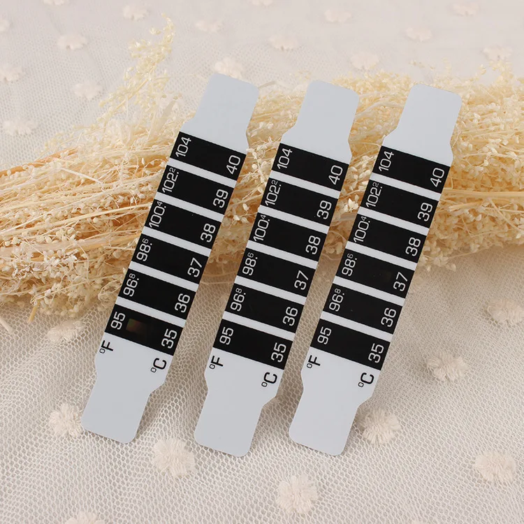 

LCD Thermometer Strip ABS Reusable Flexible Head Fever Forehead Thermometer Color Change Home Test Temperature