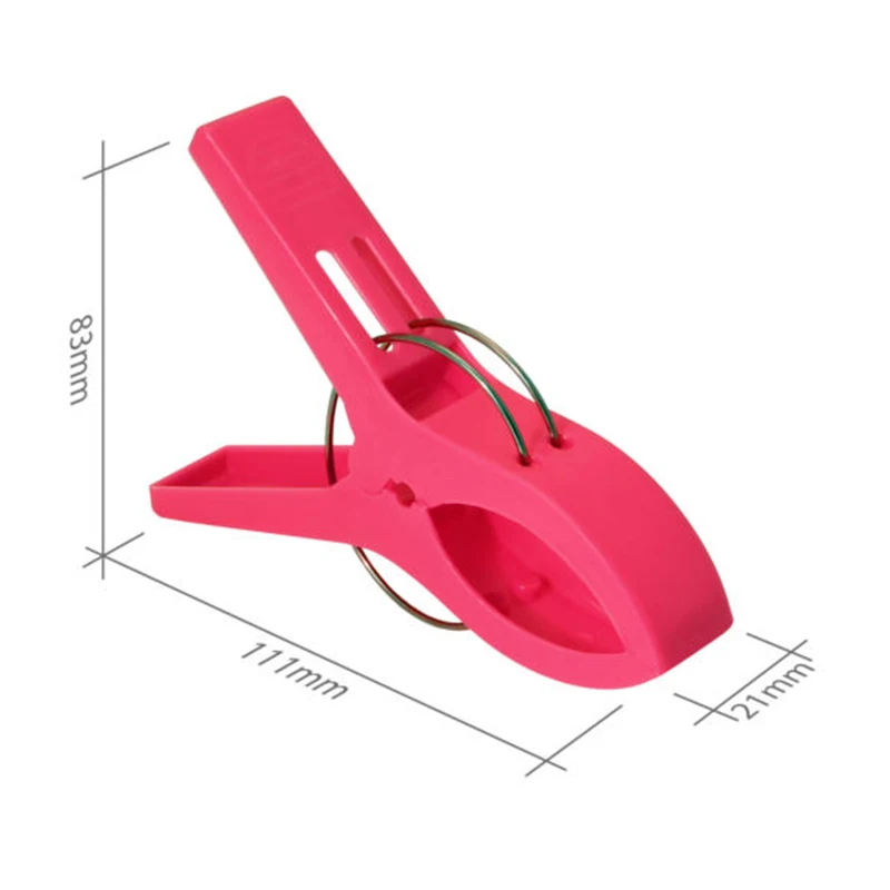 4/8/12pc Clothes Clip Plastic Beach Towel Pegs Large Clips Clothes Windproof Pegs Travel Accessory Color Random